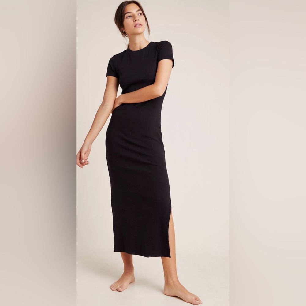 Stateside Alma Tee Maxi Dress, Black, Size S, NWT